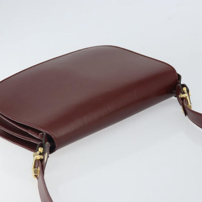 cartier Must de Cartier Shoulder Bag Leather, BURGUNDY, LEATHER, Shoulder bag