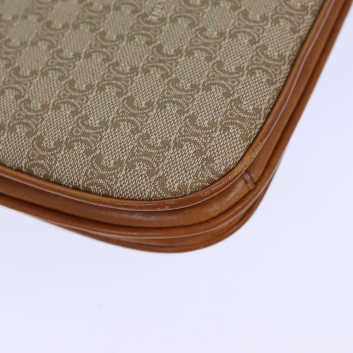 Celine Macadam Shoulder Bag Canvas, BEIGE, CANVAS, Shoulder bag