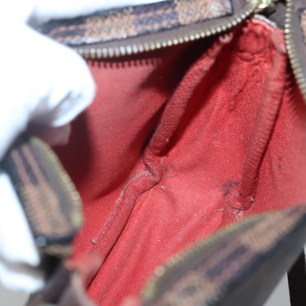 Louis Vuitton Trousse Make Up Bag Damier, BROWN, CANVAS, Clutche & pouche