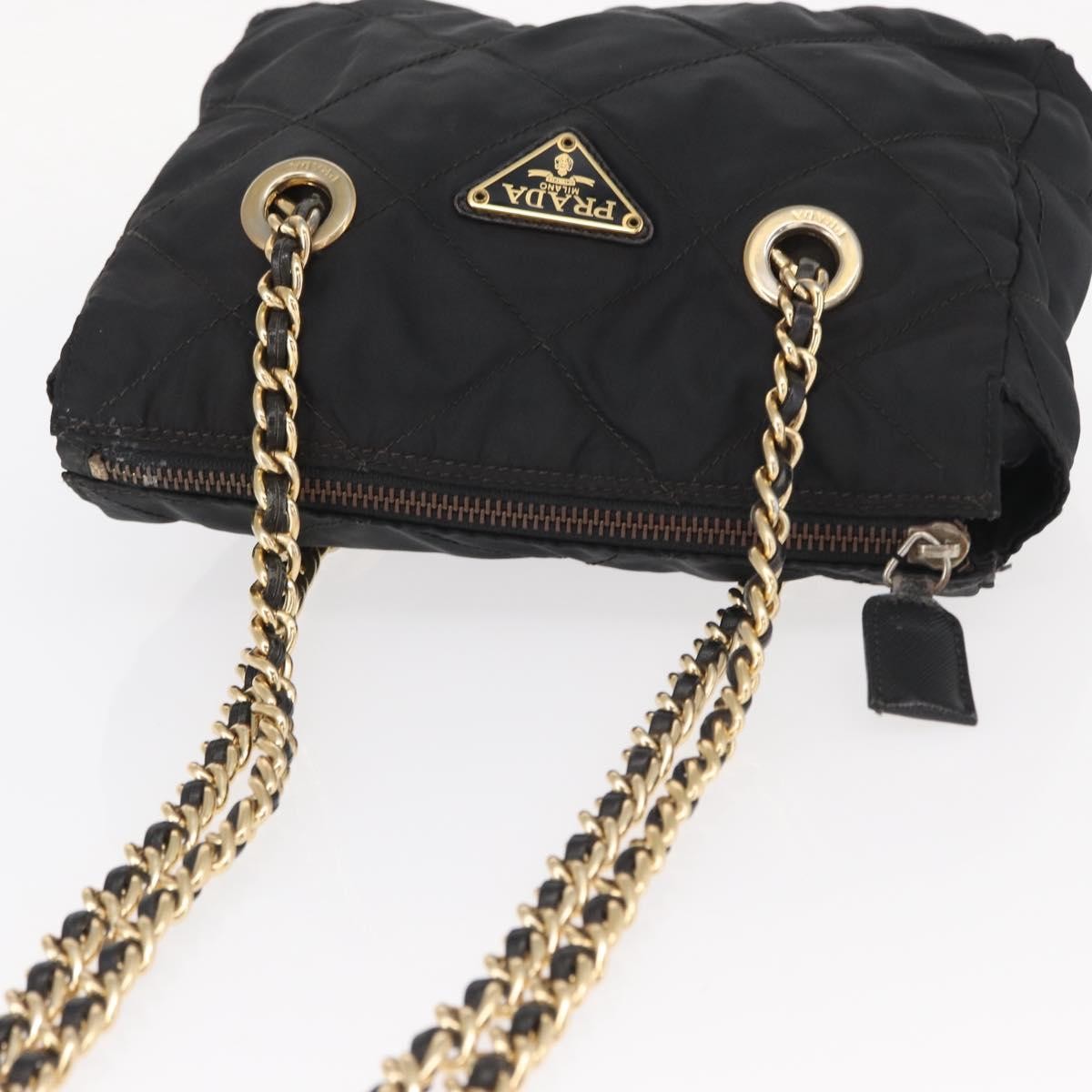 Prada Re-Edition 1995 Chain Tote Quilted Re-Nylon, BLACK, NYLON, Shoulder bag