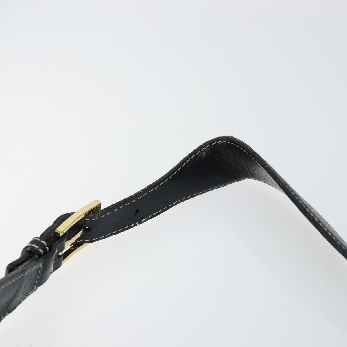 Salvatore Ferragamo Gancini Shoulder Bag Leather, BLACK, LEATHER, Shoulder bag