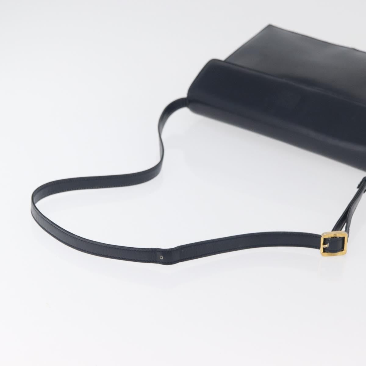 Loewe Anagram Shoulder Bag Leather, Navy, Leather, Shoulder Bag