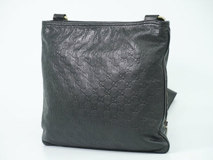 Gucci Crossbody Bag Guccissima Leather, BLACK, LEATHER, Shoulder bag