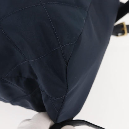 Prada Buckle Backpack Quilted Tessuto, NAVY, NYLON, Backpack