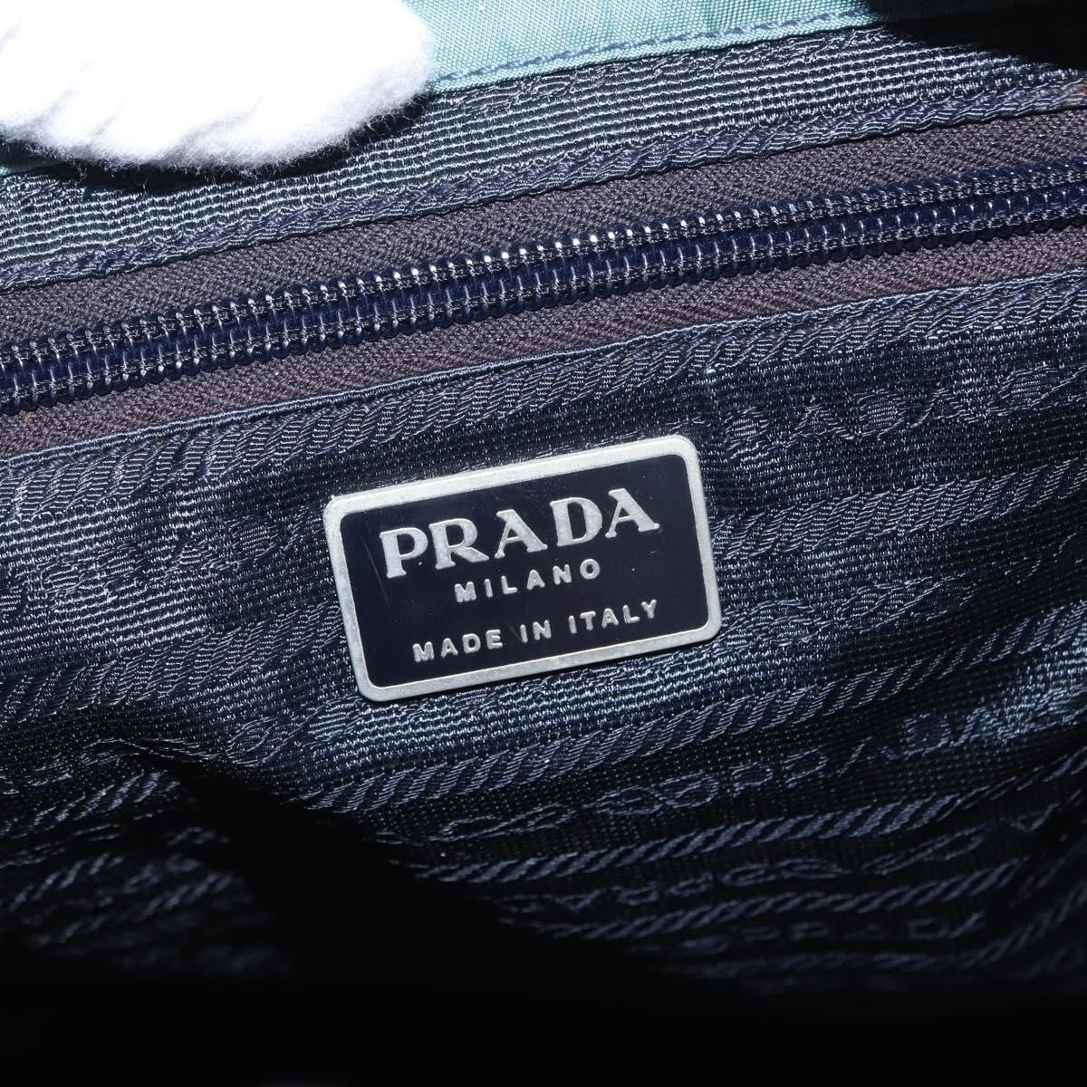 Prada Vela Double Front Pocket Backpack Tessuto with Saffiano Leather, BLUE, NYLON, Backpack
