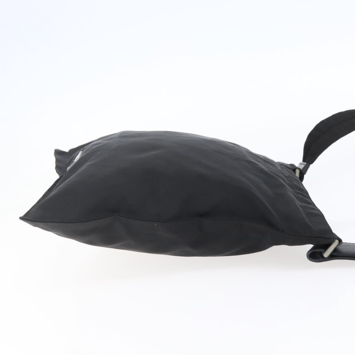 Prada Flat Messenger Bag Tessuto, BLACK, NYLON, Shoulder bag