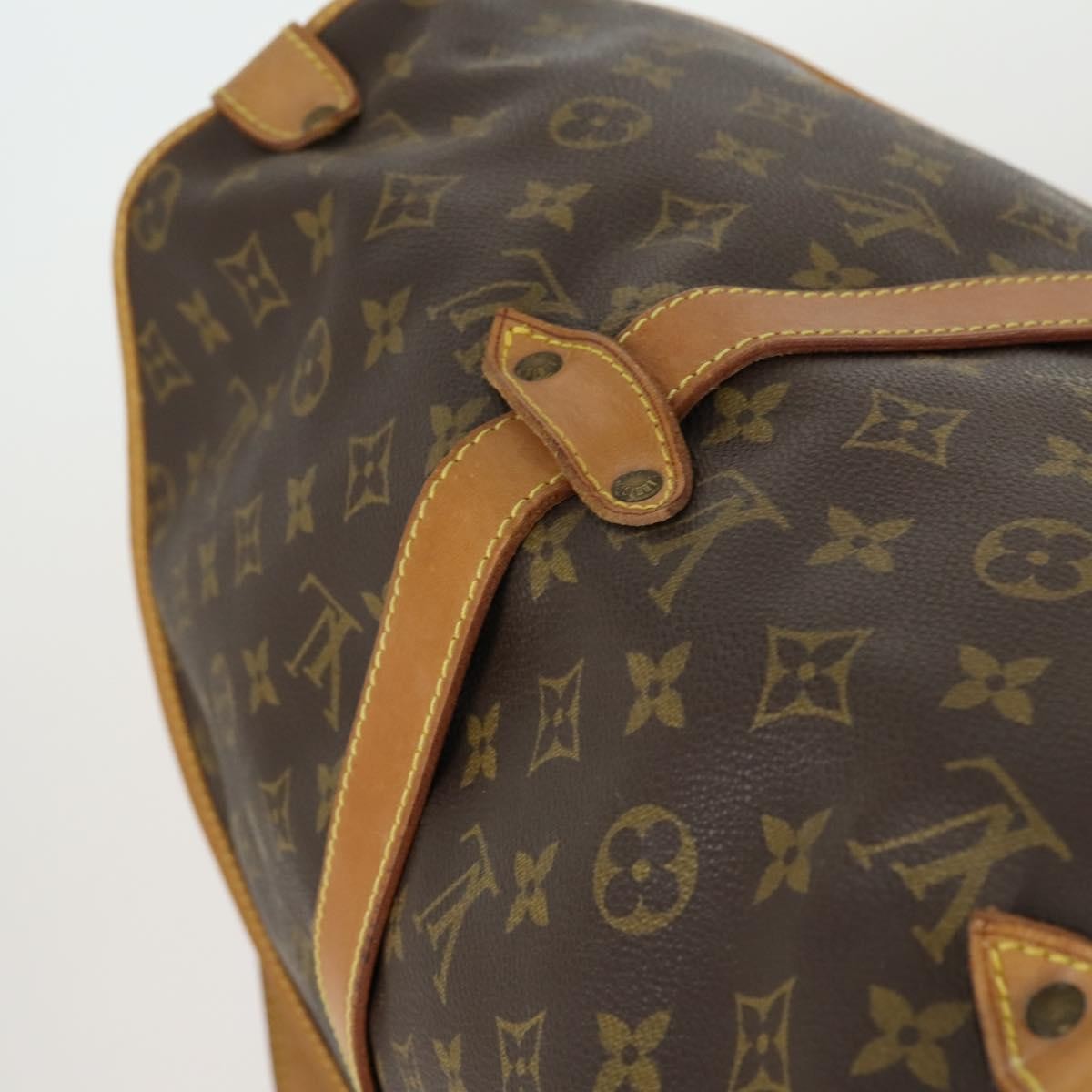 Louis Vuitton Saumur Handbag Monogram Canvas, BROWN, CANVAS, Shoulder bag
