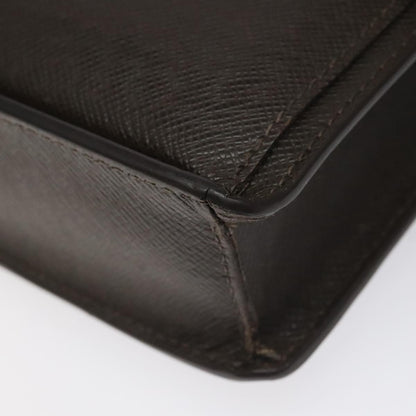 Louis Vuitton Belaia Clutch Taiga Leather, BROWN, LEATHER, Clutche & pouche