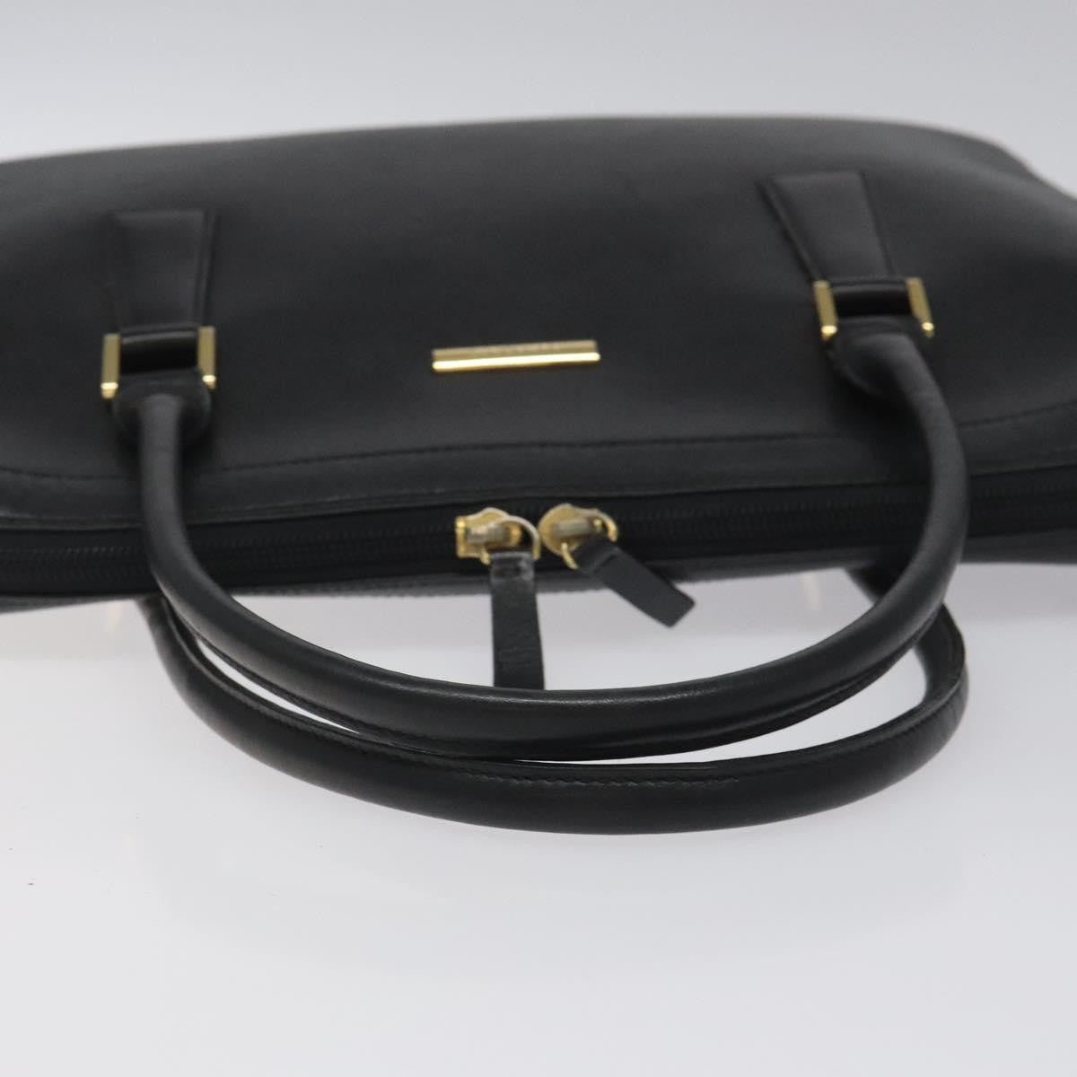 Burberry Vintage Handbag Leather, BLACK, LEATHER, Handbag