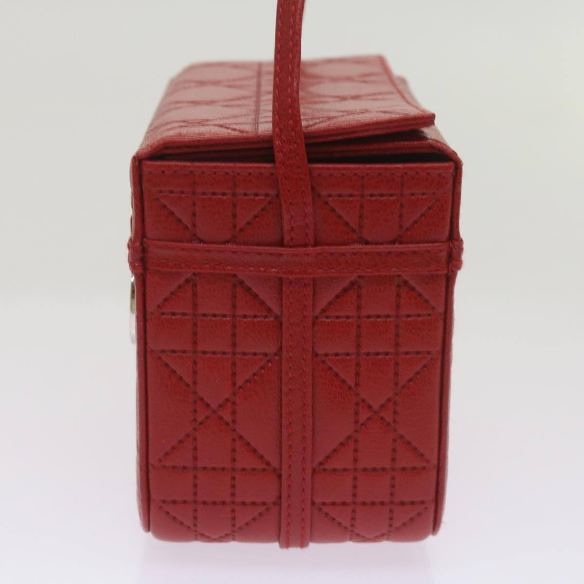 Christian Dior Vanity cosmetic pouch Cannage Leather, RED, LEATHER, Clutche & pouche