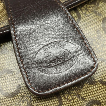 Celine C Sulky Shoulder bag Canvas and Leather, BEIGE, CANVAS, Shoulder bag