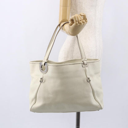 Salvatore Ferragamo Vintage Tote bag Leather, WHITE, LEATHER, Tote bag