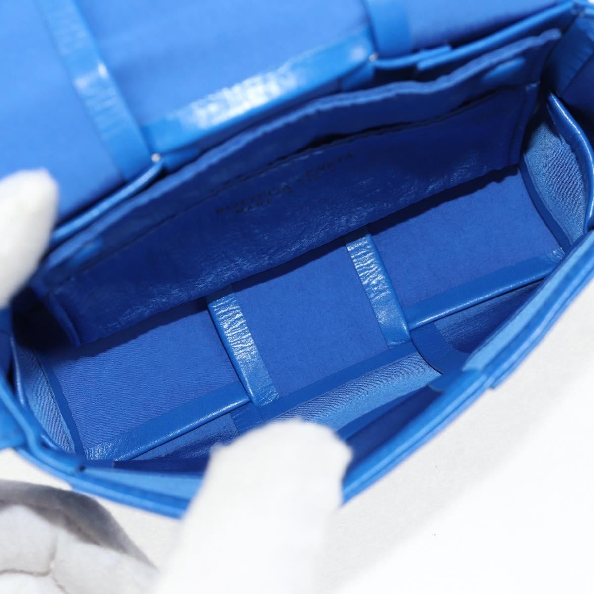 Bottega Veneta Fun Cassette Crossbody Bag Maxi Intrecciato Leather, BLUE, LEATHER, Crossbody bag