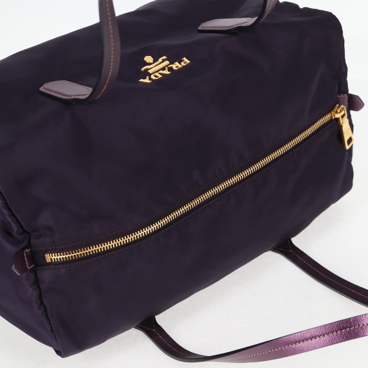 Prada Vintage Boston Bag Nylon, PURPLE, NYLON, Bag