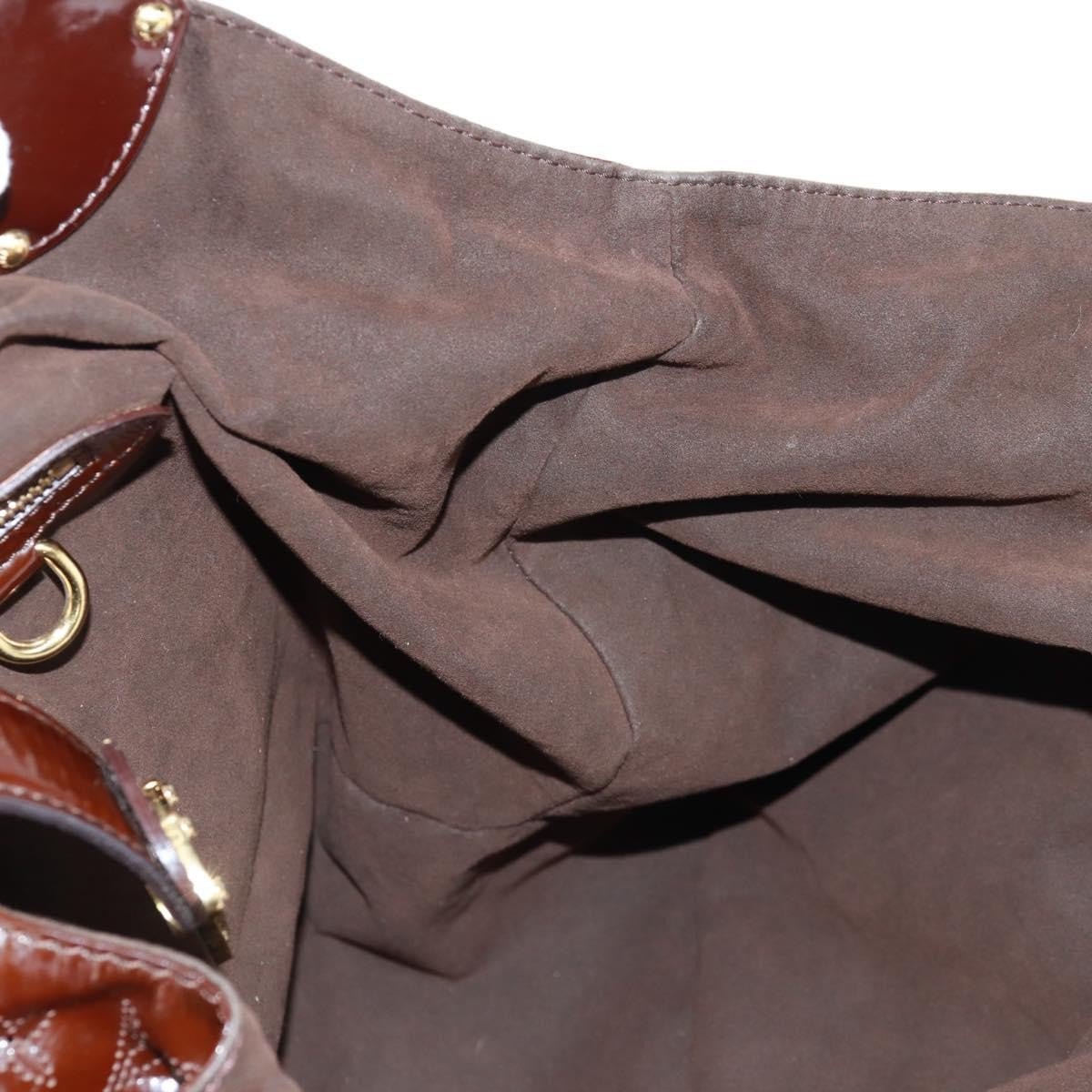 Louis Vuitton L Hobo Surya Leather, BROWN, PATENT_LEATHER, Tote bag