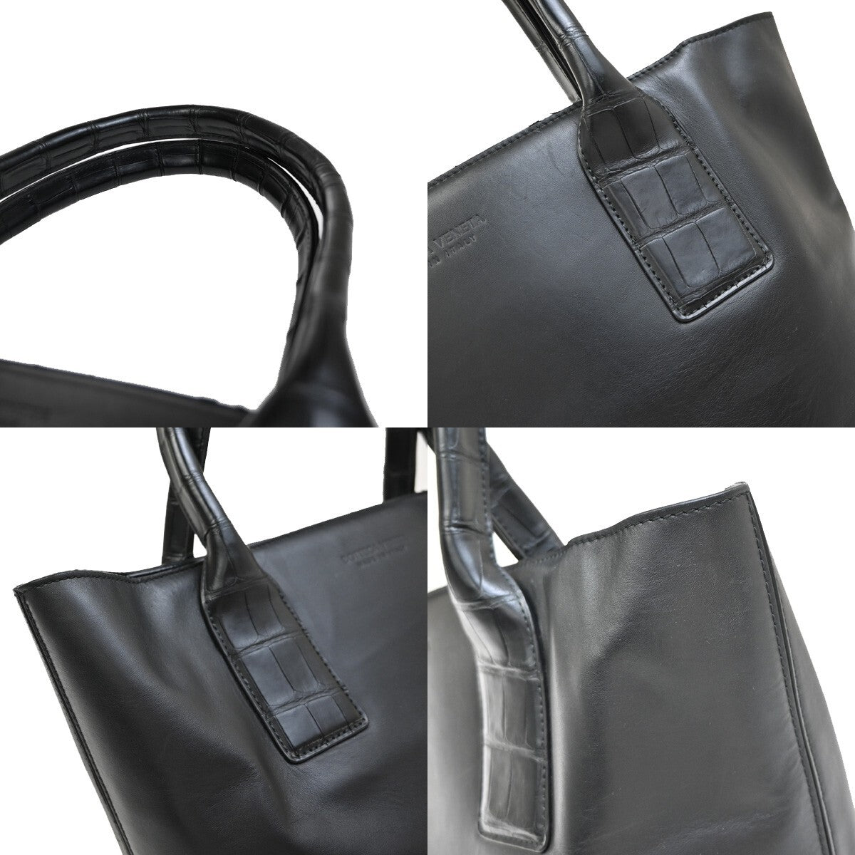 Bottega Veneta Cabat Tote Intrecciato Leather, BLACK, LEATHER, Tote bag