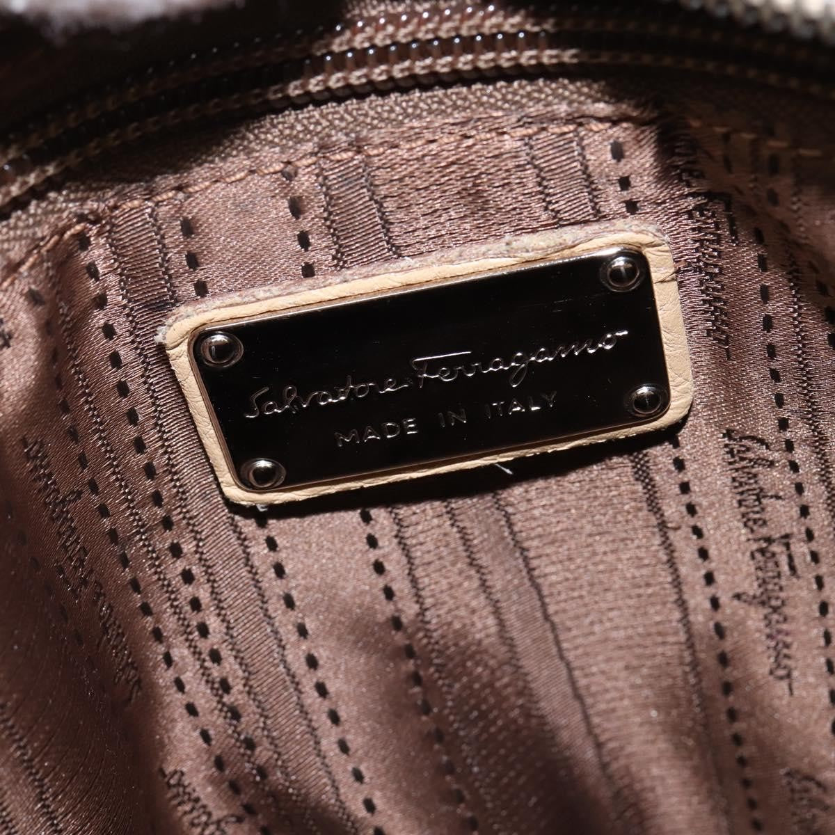 Salvatore Ferragamo Sofia Satchel Grainy Leather, BEIGE, LEATHER, Handbag