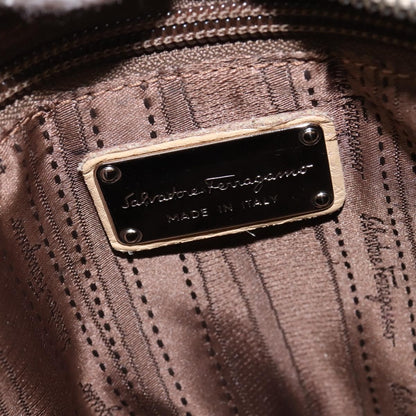 Salvatore Ferragamo Sofia Satchel Grainy Leather, BEIGE, LEATHER, Handbag