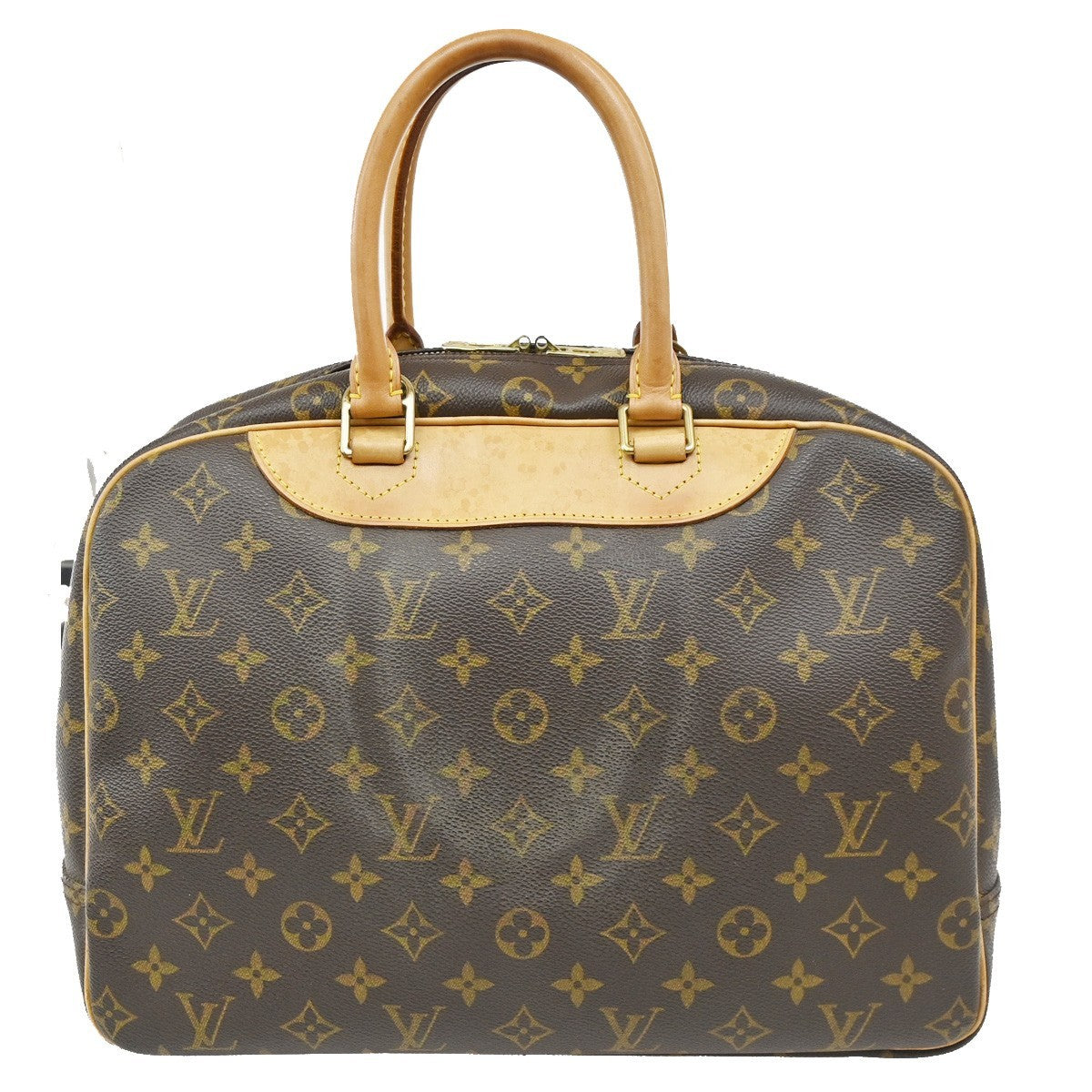 Louis Vuitton Deauville Handbag Monogram Canvas, BROWN, CANVAS, Handbag