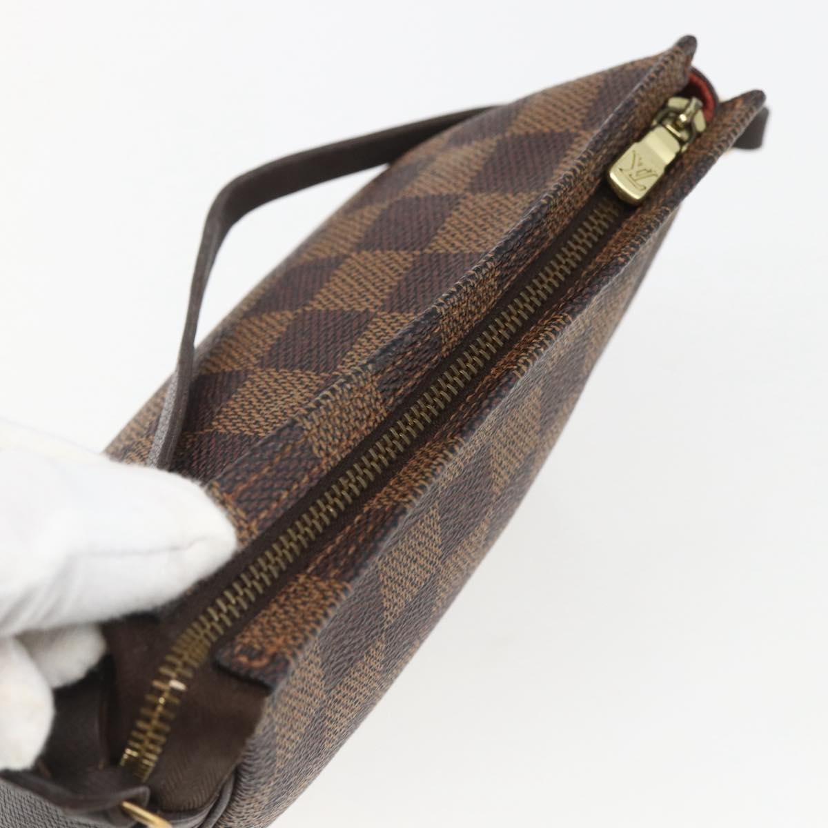 Louis Vuitton Trousse Make Up Bag Damier Canvas, BROWN, CANVAS, Clutche & pouche