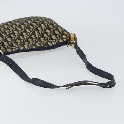 Christian Dior Vintage Trotter Shoulder Bag Canvas, NAVY, CANVAS, Shoulder bag