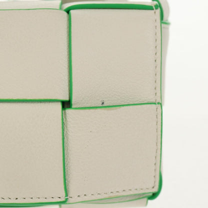 Bottega Veneta Cassette Crossbody Bag Maxi Intrecciato Leather, WHITE, LEATHER, Shoulder bag