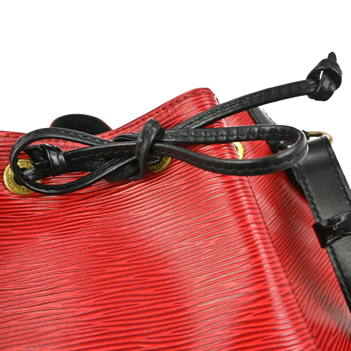 Louis Vuitton Bicolor Petit Noe Handbag Epi Leather, RED, LEATHER, Shoulder bag