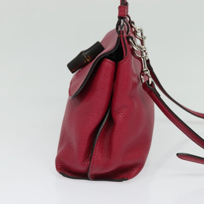 Gucci Bamboo Daily Top Handle Bag Leather, PINK, LEATHER, Handbag