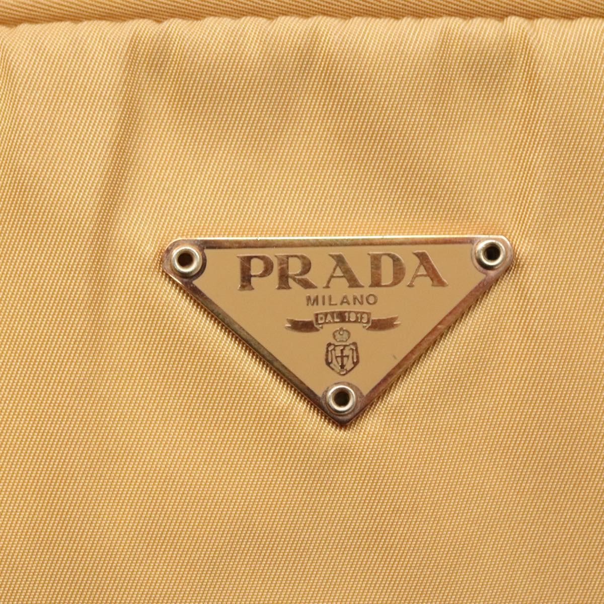 Prada Vintage Handbag Canvas, GOLD, NYLON, Handbag