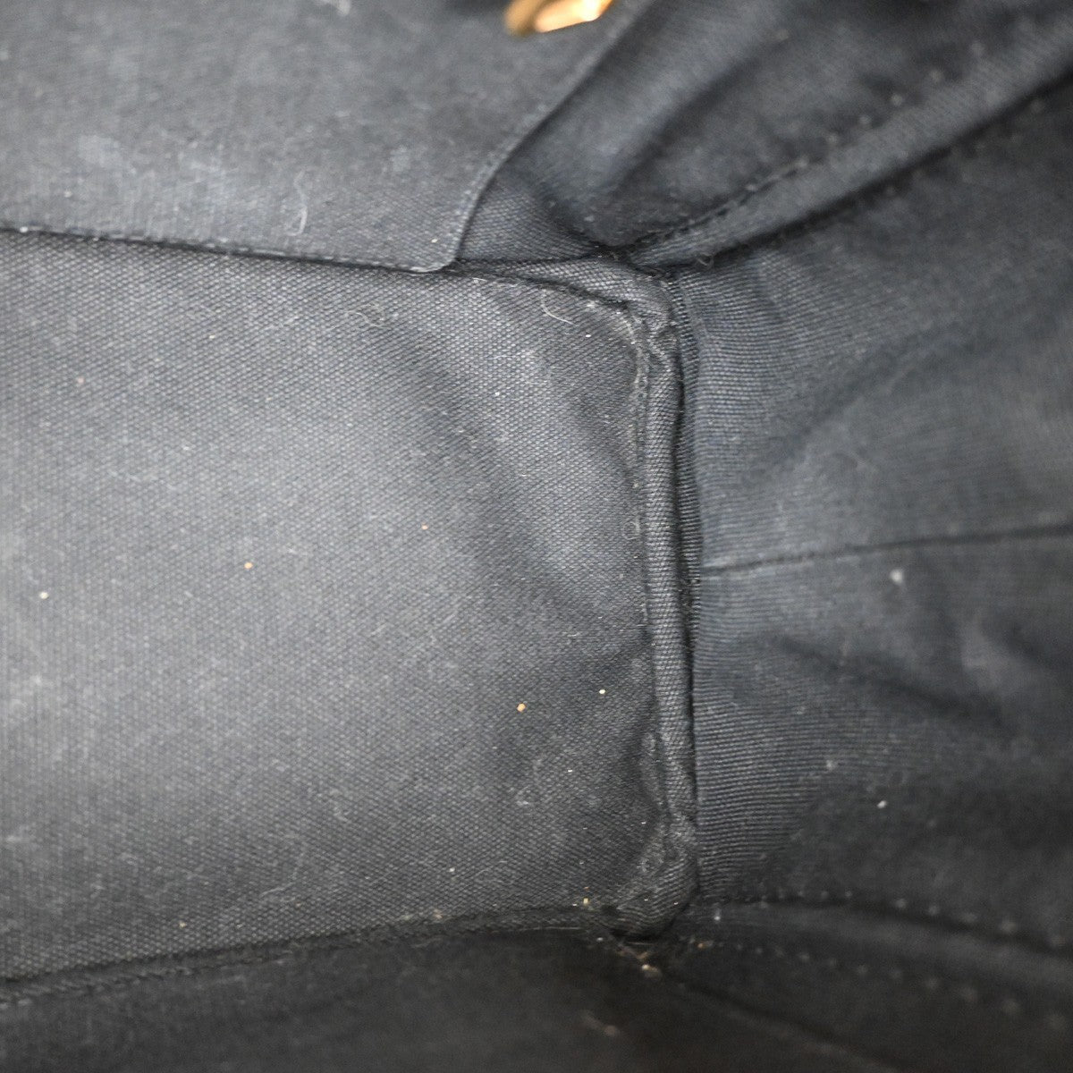 Prada Canapa Convertible Tote Canvas, BLACK, CANVAS, Tote bag