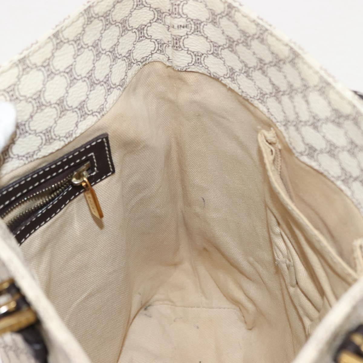 Celine Vintage Macadam Tote bag Canvas, WHITE, CANVAS, Tote bag