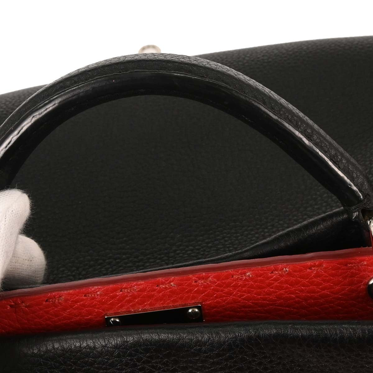 Fendi Monster Selleria Peekaboo Fit Bag Leather, BLACK, LEATHER, Handbag