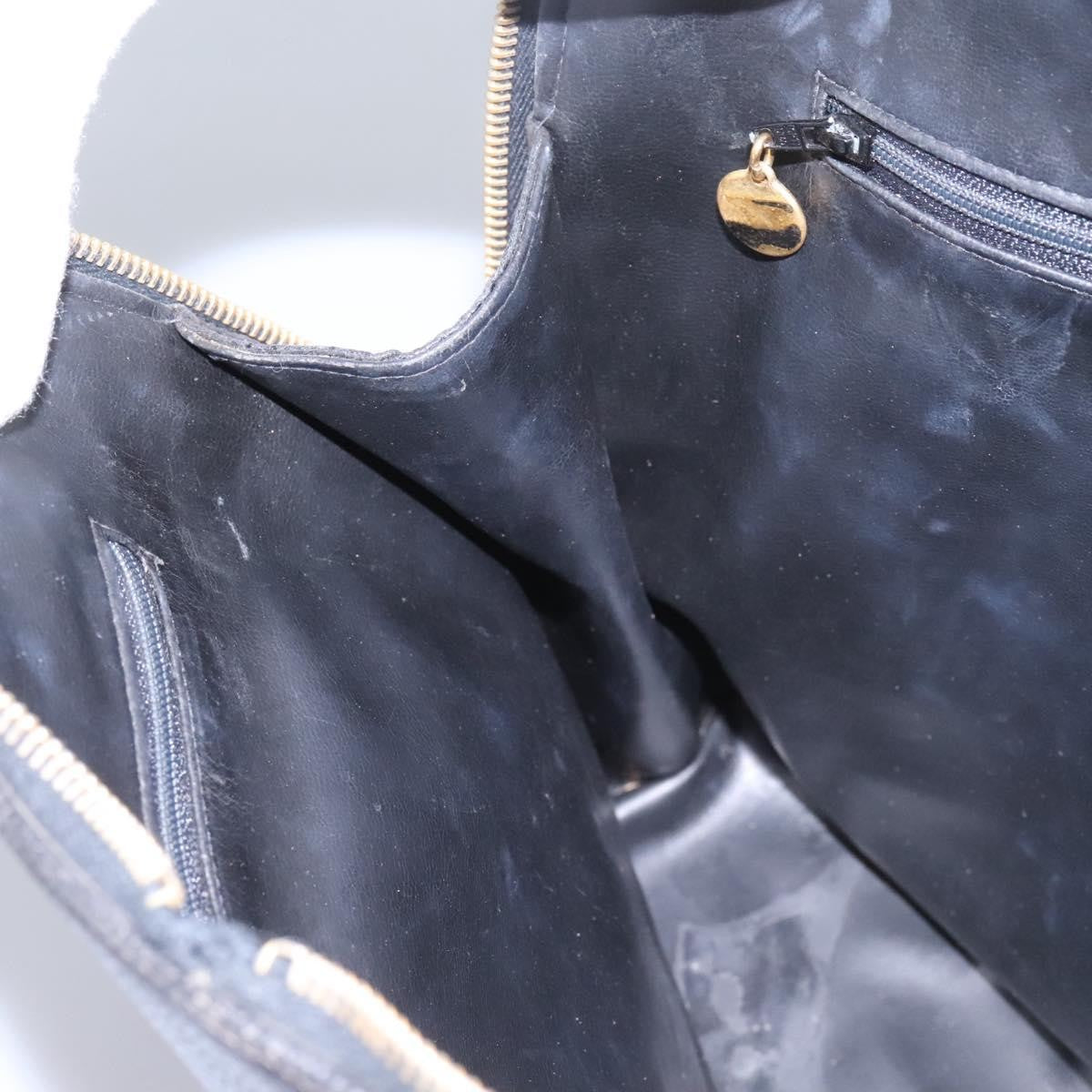 Chanel Vintage CC Dome Bag Leather, BLACK, LEATHER, Tote bag