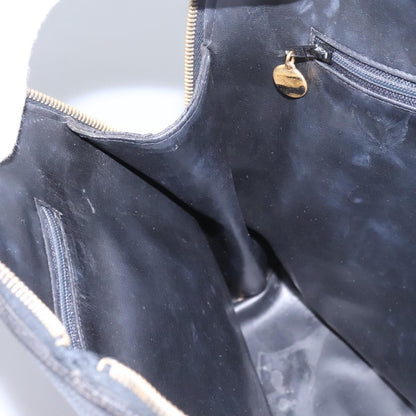 Chanel Vintage CC Dome Bag Leather, BLACK, LEATHER, Tote bag