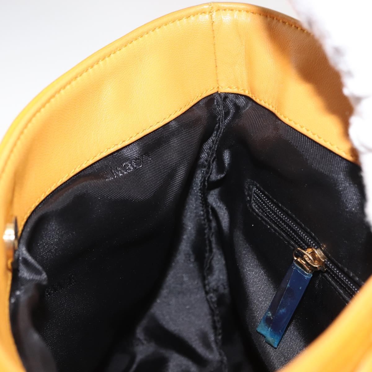 Loewe Anagram handbag Leather, YELLOW, LEATHER, Handbag