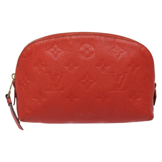 Louis Vuitton Cosmetic Pouch Monogram Empreinte Leather, RED, LEATHER, Toiletry Case