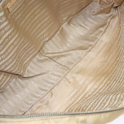 Prada Vintage Zip Handbag Tessuto, BEIGE, NYLON, Handbag