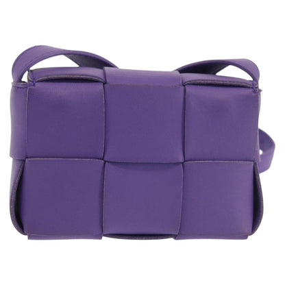 Bottega Veneta Cassette Crossbody Bag Padded Maxi Intrecciato Leather, PURPLE, LEATHER, Crossbody bag