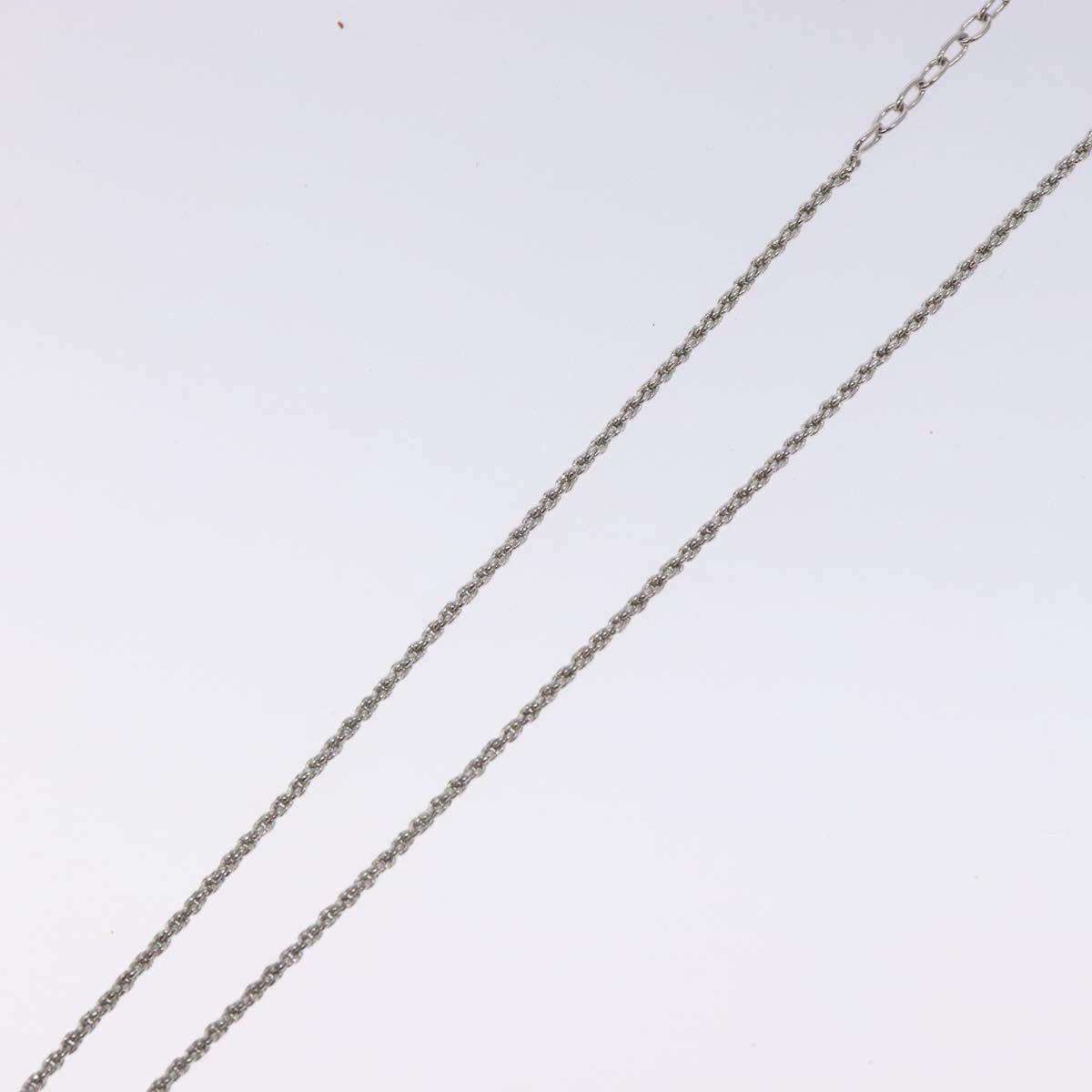 Christian Dior CD Round Pendant Necklace Metal, SILVER, METAL, Necklace