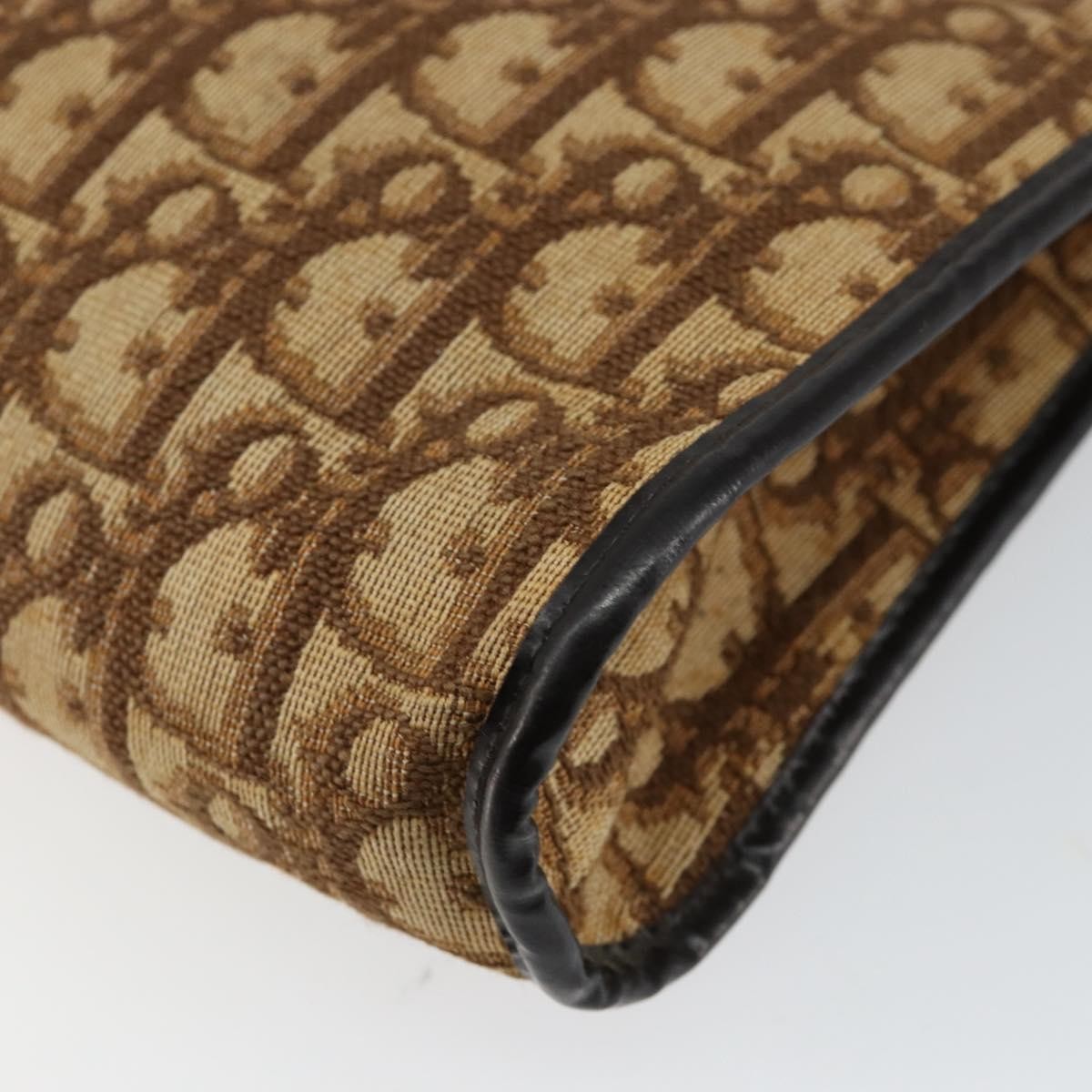 Christian Dior Vintage Trotter Shoulder Bag Canvas, BROWN, CANVAS, Shoulder bag