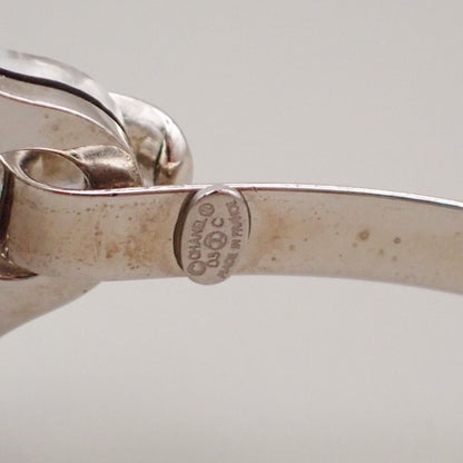 Chanel CC Logo Mirror Bangle Bracelet Metal and Plastic, SILVER, SILVER_PLATED, Bracelet