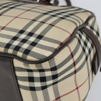 Burberry Nova Check Bowling Bag Canvas, BEIGE, NYLON, Handbag