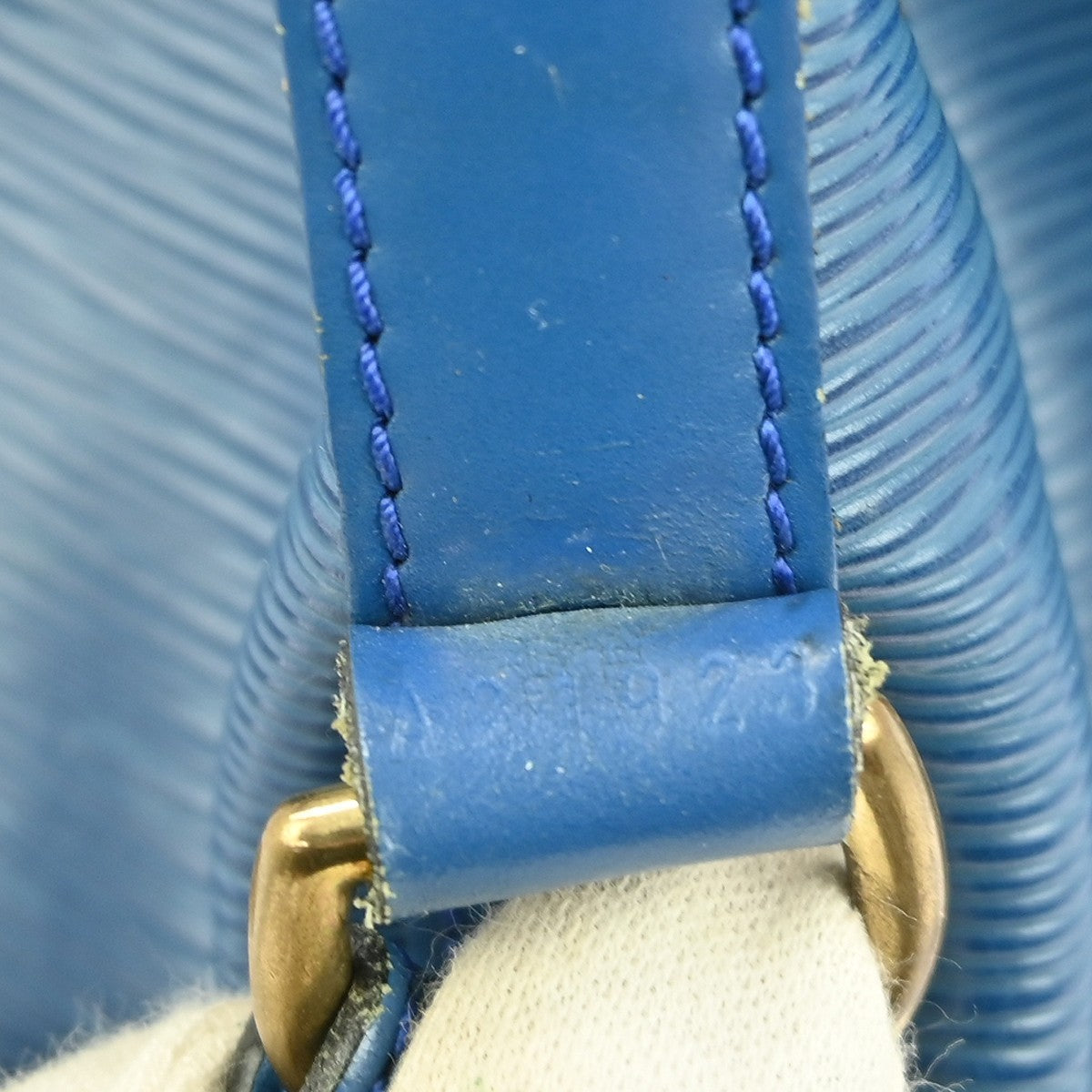 Louis Vuitton Petit Noe Handbag Epi Leather, BLUE, LEATHER, Shoulder bag