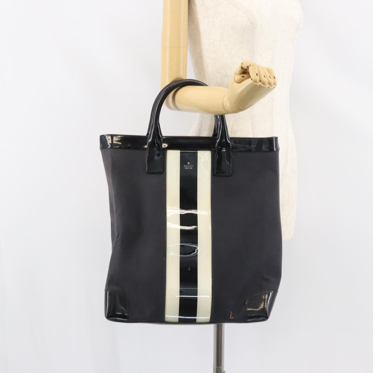 Gucci Vintage tote Canvas, BLACK, CANVAS, Tote bag