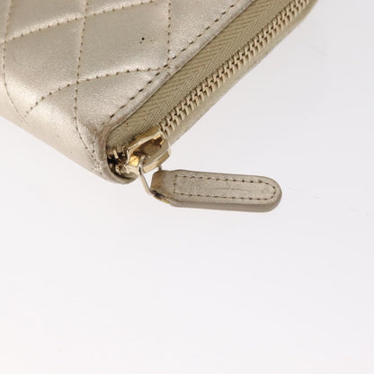 Chanel Zip Around Organizer Wallet Quilted Lambskin, GOLD, LEATHER, Wallets
