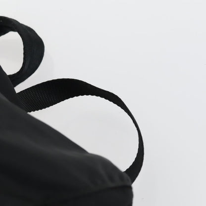 Prada Vela Double Front Pocket Backpack Tessuto with Saffiano Leather, BLACK, NYLON, Backpack