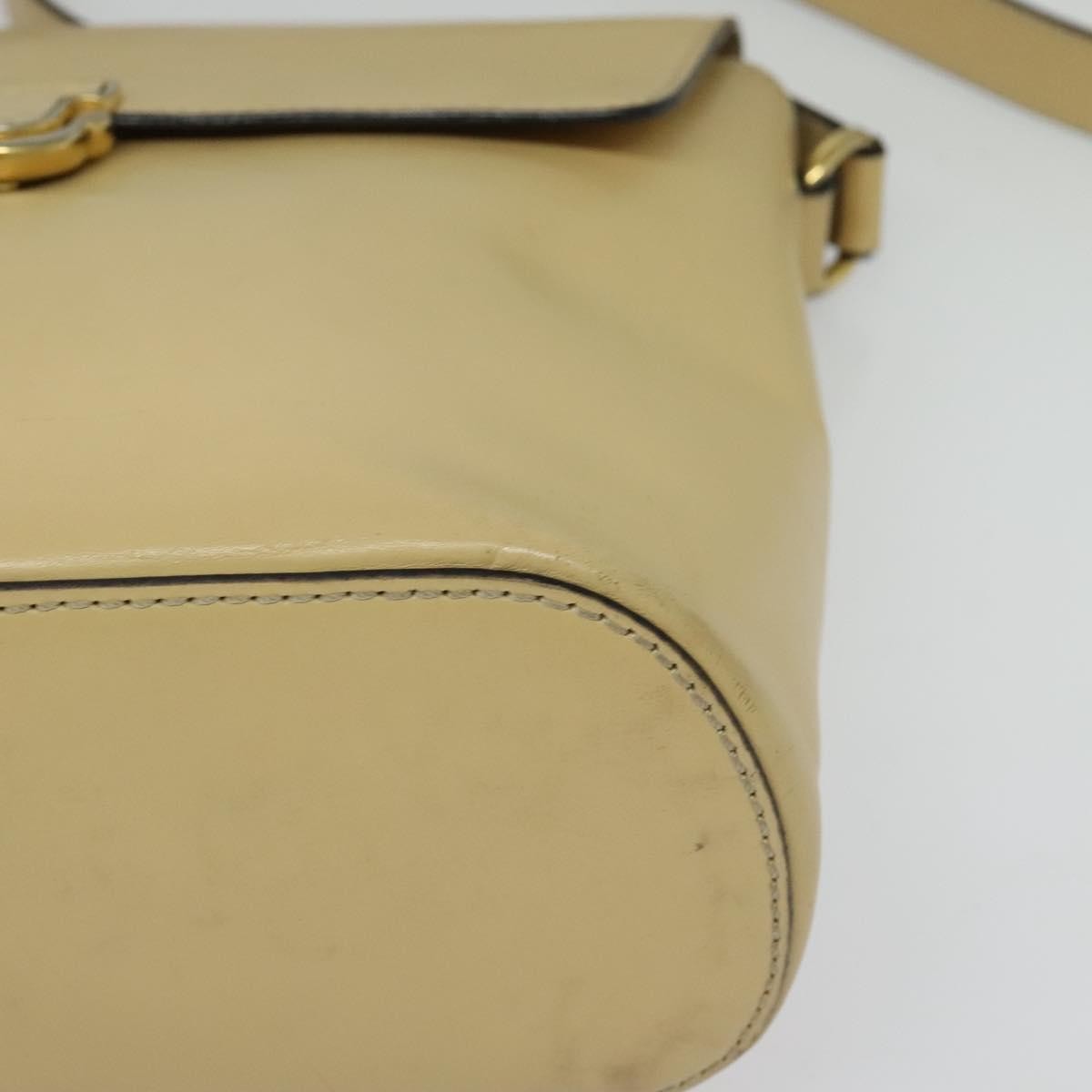 Celine Shoulder Bag Leather, BEIGE, LEATHER, Shoulder bag