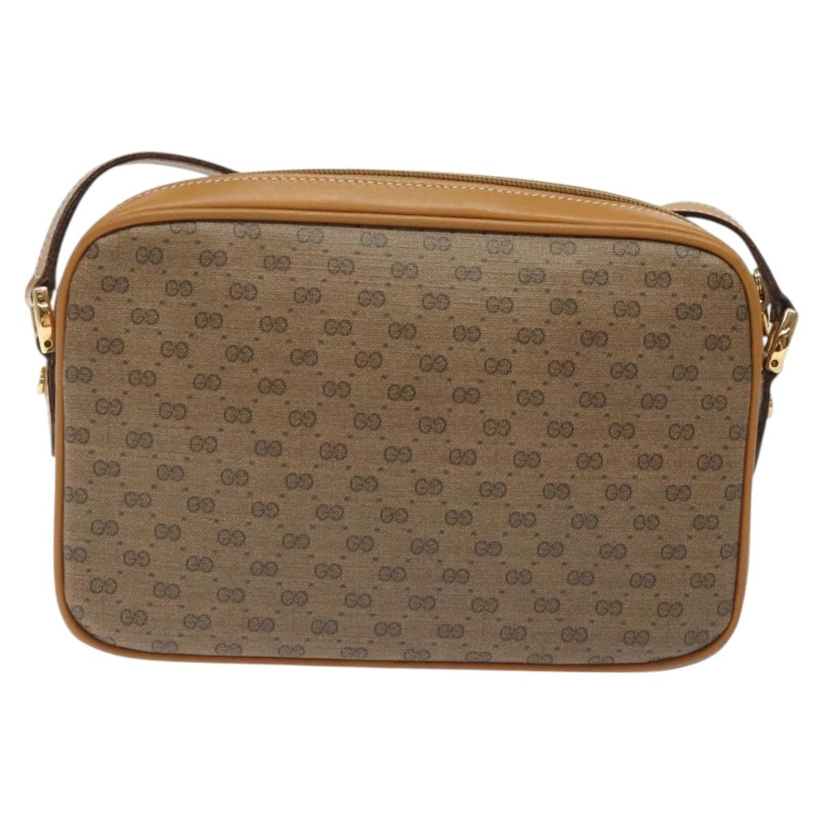 Gucci Zip Pouch GG Canvas, BEIGE, PVC, Shoulder bag