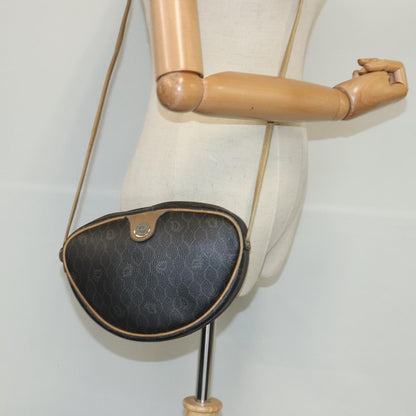 Christian Dior Vintage Honeycomb Shoulder Bag Canvas, BLACK, CANVAS, Shoulder bag