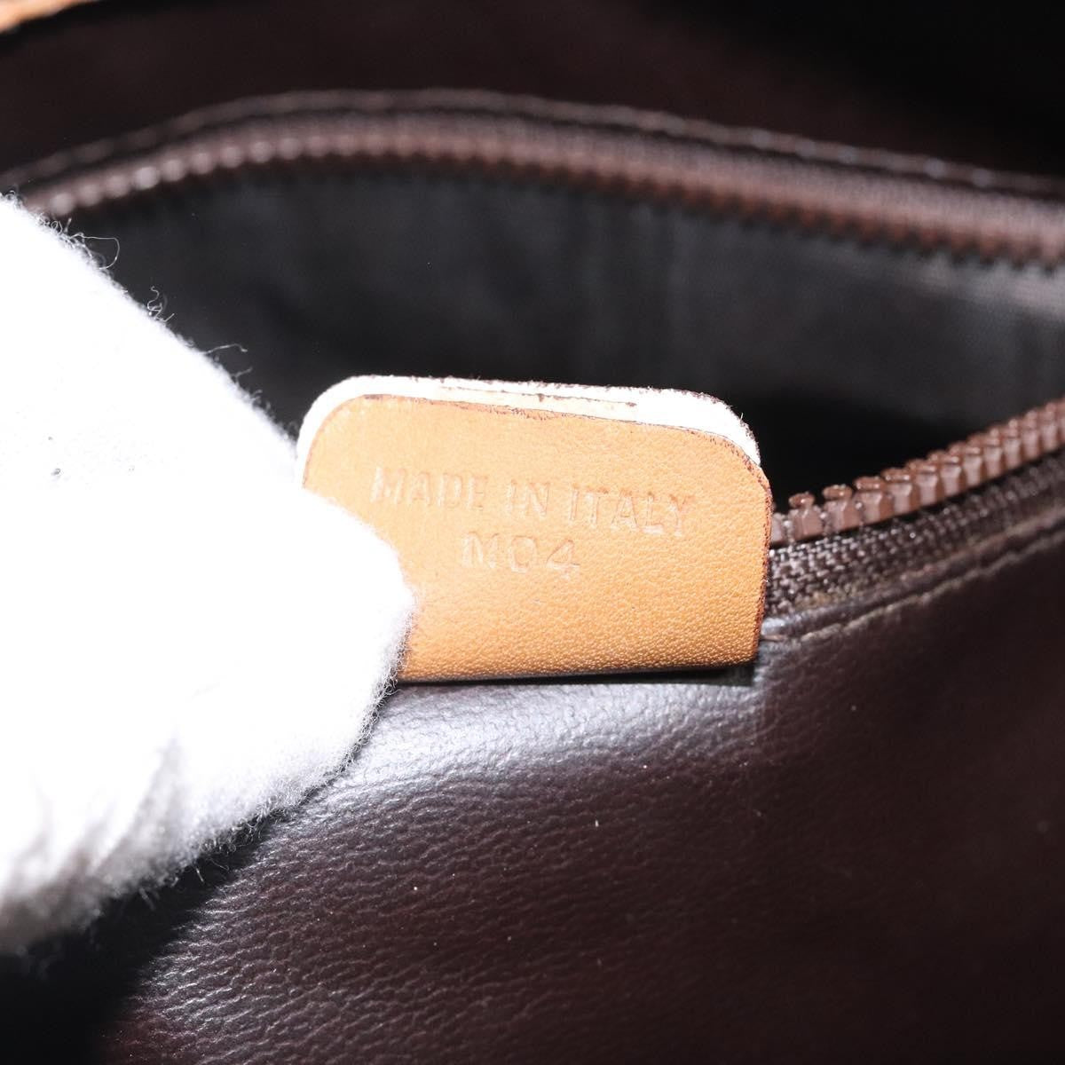 Celine Macadam Handbag Macadam with leather, BEIGE, CANVAS, Handbag